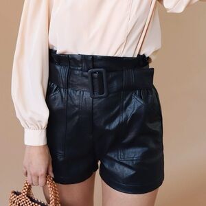 Vegan Leather Shorts
